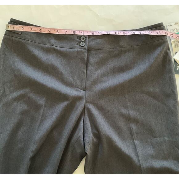 NWT Jones New York Signature Stretch Charcoal Dress Pants 16 Office 32.5” Inseam - Picture 8 of 11